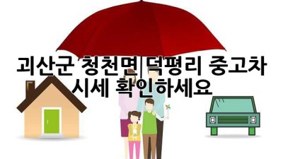 괴산군 청천면 덕평리 중고차 시세 확인하세요!