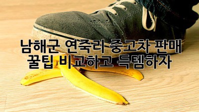 남해군 연죽리 중고차 판매 꿀팁🍯: 비교하고 득템하자!